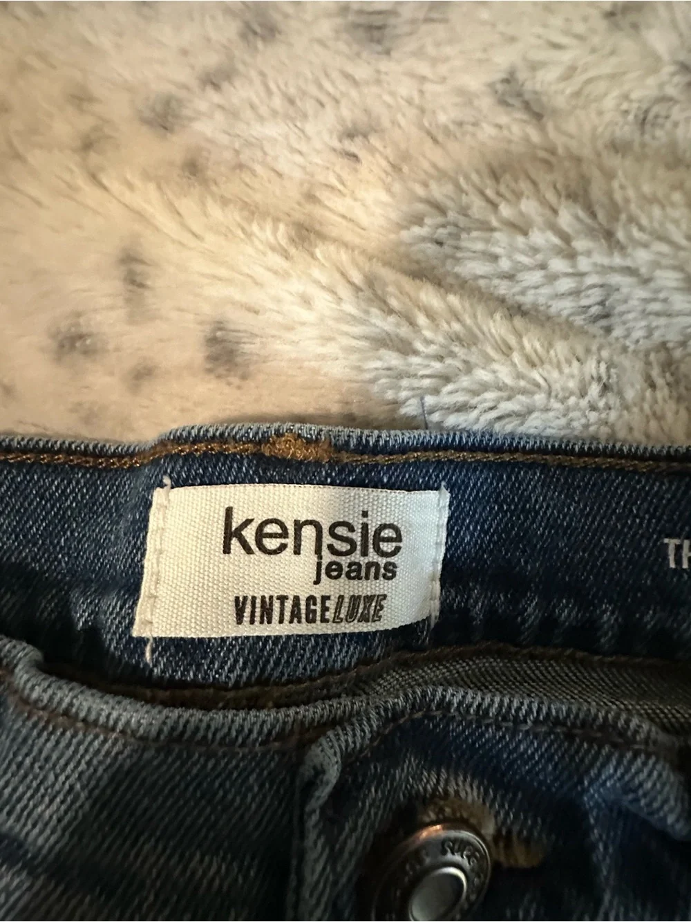 Kensie Medium Blue Distressed Denim Shorts